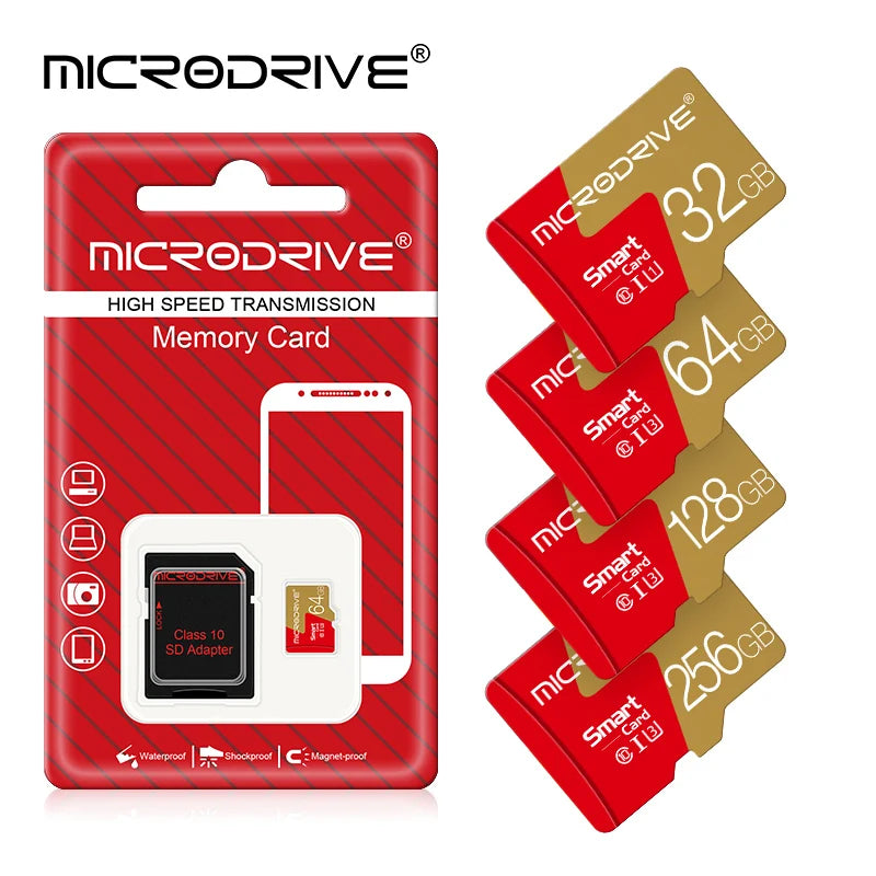 Micro TF/SD Card 1GB 2GB 4GB 8GB 16GB 32GB 64GB 128GB Class 10 Flash Memory Minisd Card 16 32 64 128gb for Smartphone Adapter