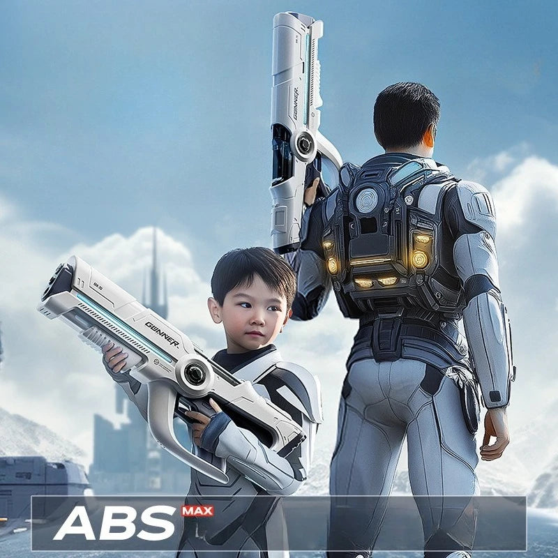 Large Electric Water Gun Toy with Light Big Capacity Automatic Water Water Spray Pistol Summer Outdoor Toy for Adult Boy Gift