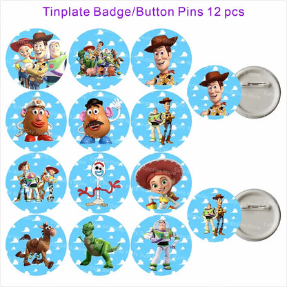 Toy Story Party Decorations Cup Plate Napkin Slap Bracelet Cake Topper Birthday Party Favors Reward Prizes Party Supplies