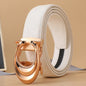 New 3.4cm fashion Women's Belt Formal Leather Canvas Male Belt High Quality Metal Automatic Buckle business Belt for men jeans