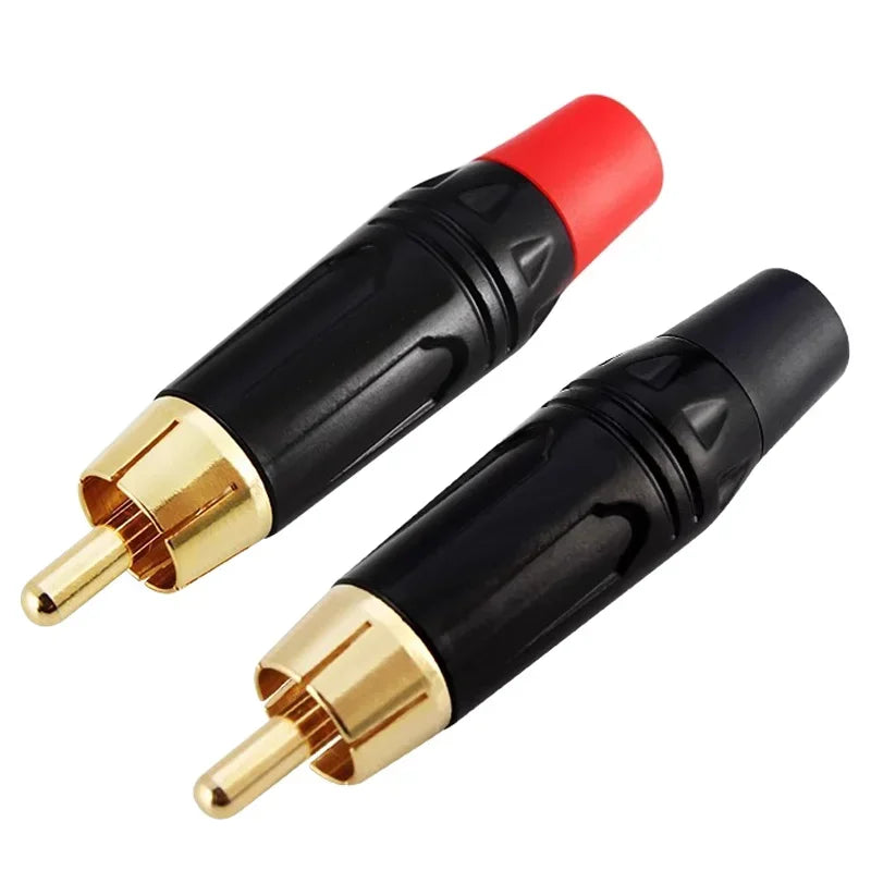 2/4/8Pcs Gold RCA Plug Male Plug Female Jack RCA Socket Connector for Audio Speaker Coaxial Cable Adapter