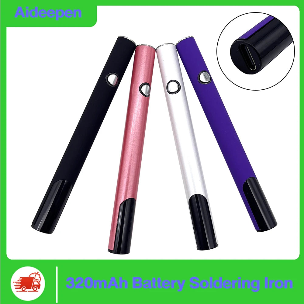 320mAh Battery Soldering Iron Digital Preheating Battery Button voltage Adjustment 510 Preheating Battery Soldering Iron Pen