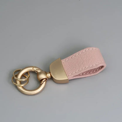 Short Lovely Leather Keychain Vintage Personalized Keyring Custom Logo Name Car Key Holder Chain Laser Engrave Women Charm Gift