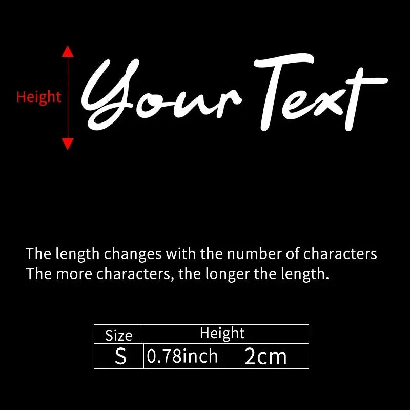 1PC Handwritten Style Custom Bicycle Stickers Frame Personalized Waterproof DIY Motorcycle Helmet MTB Bike Top Tube Vinyl Decals