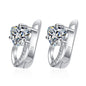 925 Sterling Silver Earrings Jewelry High Quality Retro Simple Pattern Purple White Zircon Earrings Hot Sale