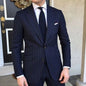 2 Piece Navy Blue 2024 Formal men's suit tuxedo Single breasted Groom's wedding dress