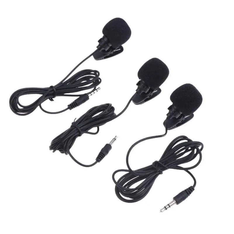 1 Pc Hands-free Condenser Clip-on Lapel Mic 1.5 Meters Mini Portable Lavalier Wired 3.5mm Microphone For Phone And Laptop PC