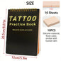 SUANGL Tattoo Practice Skin Book Set-10 Sheets of 1mm Double-side Skin Suitable for Beginners and Studio Students To Practice