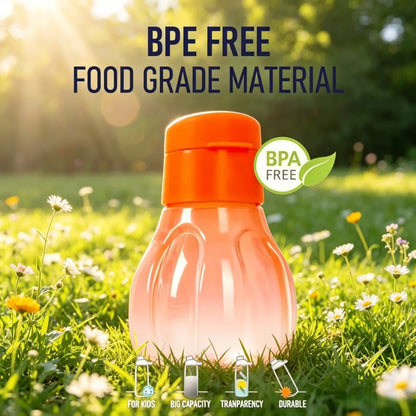 Plastic Water Bottle Large Capacity Leak Proof Outdoor Sports Water Cup Clear with Handle Strap Flip Top Drink Bottle