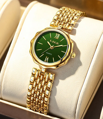LIGE Quartz Women Watches Fashion Elegant Bracelet Watch For Women Luxury Creative Steel Waterproof Watch Femme Relogio Feminino