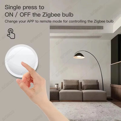 Tuya ZigBee Smart Knob Switch Wireless Scene Button Rotatable Dimmer Controller Switch Intelligent Automation Linkage Remoter