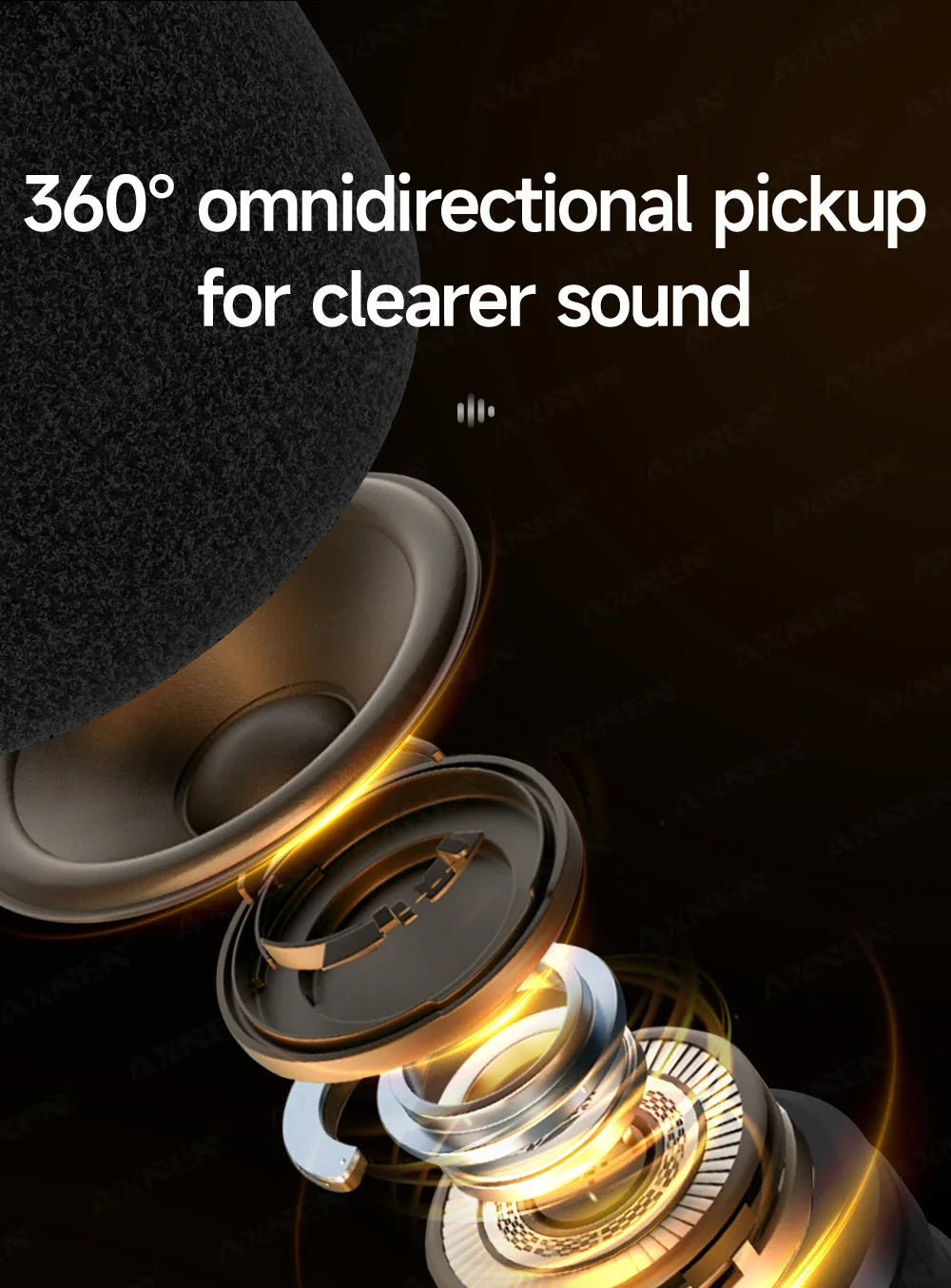 2-in-1 Wireless Lavalier Microphone for iPhone Android, Mini Pro Lapel Mic with Noise Reduction & Pickup for Vlog Live Recording