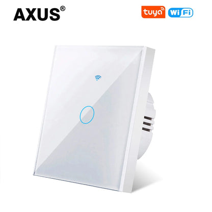 Tuya WiFi Smart Switch Works With Alexa No Neutral Wire Wireless RF433Mhz Remote Wall Touch Sensor Lightes Switch 1/2/3Gang