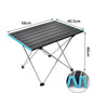 Ultralight Folding Camping Table, High Strength Aluminum, Portable Outdoor Dinner Desk for Picnic BBQ Garden Party, Foldable