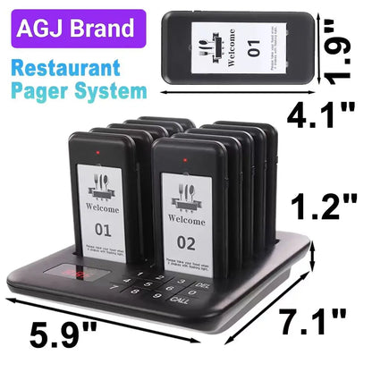 Wireless Restaurant Pager System Guest Customer Waiter Queue Calling Paging Beeper Pager Buzzer For Food Court Cafe  Beach Bar