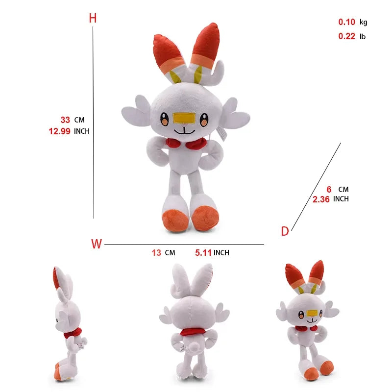New Pokemon Pikachu Plush Toy Sprigatito Fuecoco Groudo Meowscarada Floragato Cinderace Keldeo Exegguto Shinx Stuff Peluche Doll