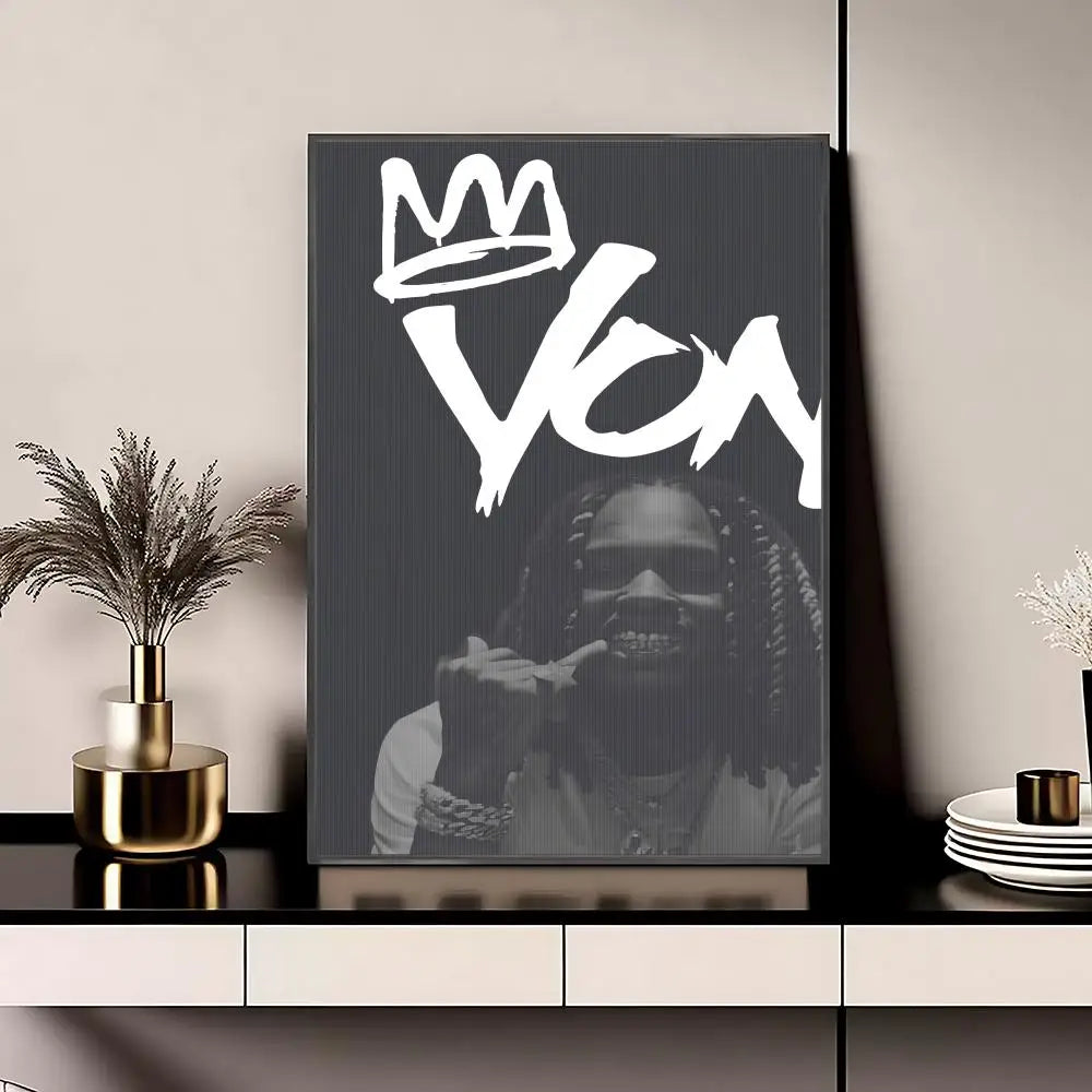 Singer King Von Poster Posters Anime Room Decor Decoration Movie Backpack Wall Interior Music Wall Art