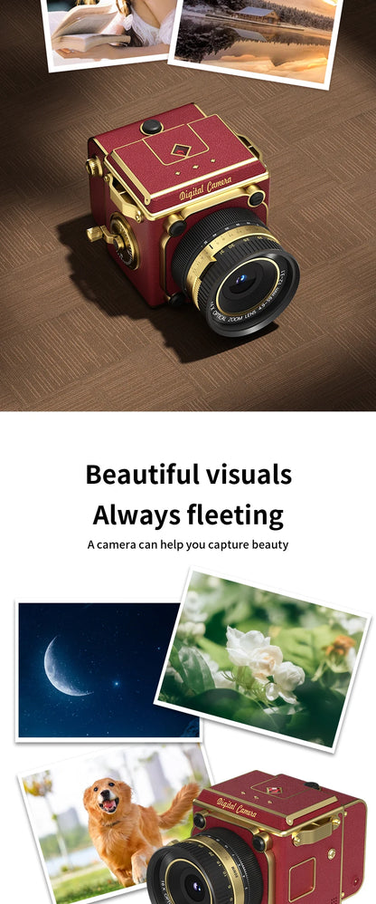 4K Retro Digital Camera 64MP Ultra Clear Pixels 16X Zoom 20 HD Screen Portable CCD Vintage Camera For Beginners And Students
