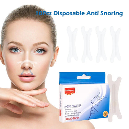 5 or 10pcs Transparent Nasal Strips Anti-Snoring Sticker Better Nose Breath Reduce Snoring Tool Health Care Stop Snoring Patch