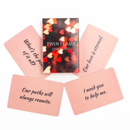 45pcs Twin Flame Love Notes Oracle Cards - 10.3×6cm Fortune Telling Deck Relationship Insights Table Board Game for Parties