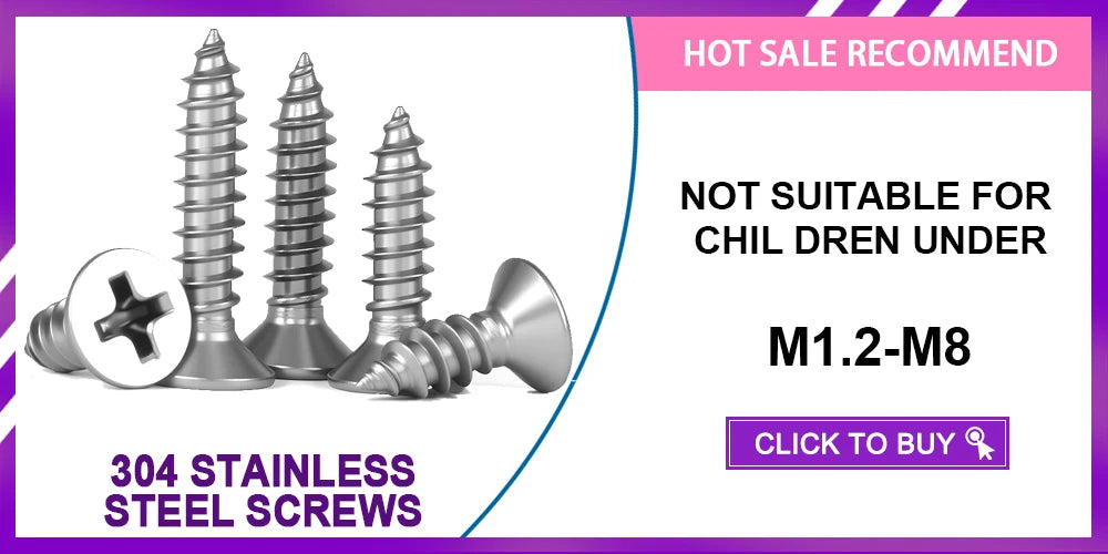 304 Stainless Steel DIN7991 Countersunk Head Hex Socket Screws Bolt Allen Thread Machine Metal Screws M2 M2.5 M3 M4 M5 M6 M8 M10