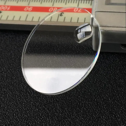 2.5mm Thick Date Window Watch Glass Round Flat Mineral Timepiece Crystal with Bubble Magnifier 25mm-36mm Diameter YZC886