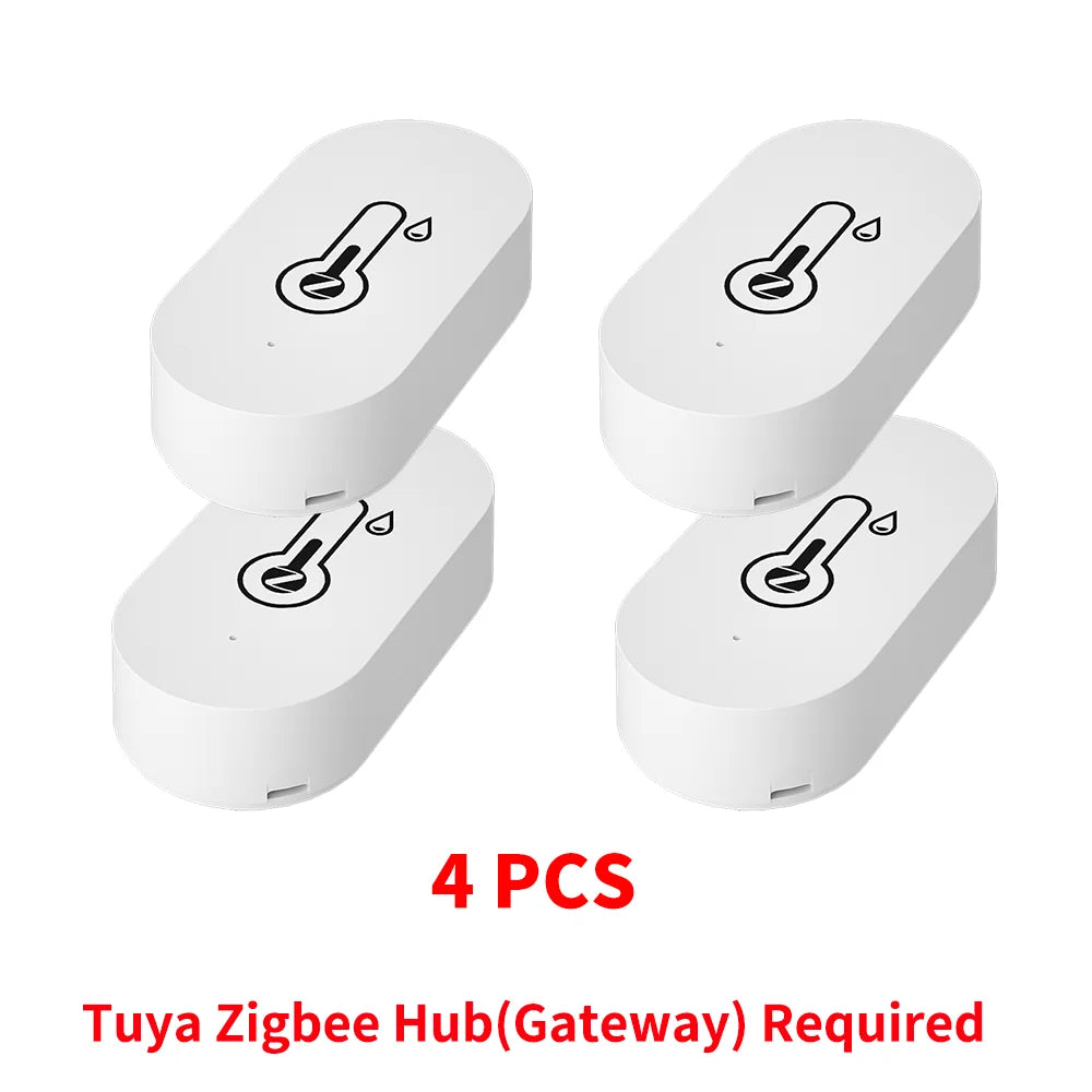 Tuya Zigbee Temperature Humidity Sensor SmartLife Remote Monitor For Smart Home Workwith Tuya Zigbee Hub