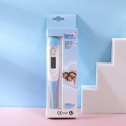 Digital Thermometer with Soft Tip, Oral & Armpit Temperature Test for Baby Adults, Home First Aid Fever Detection Tool