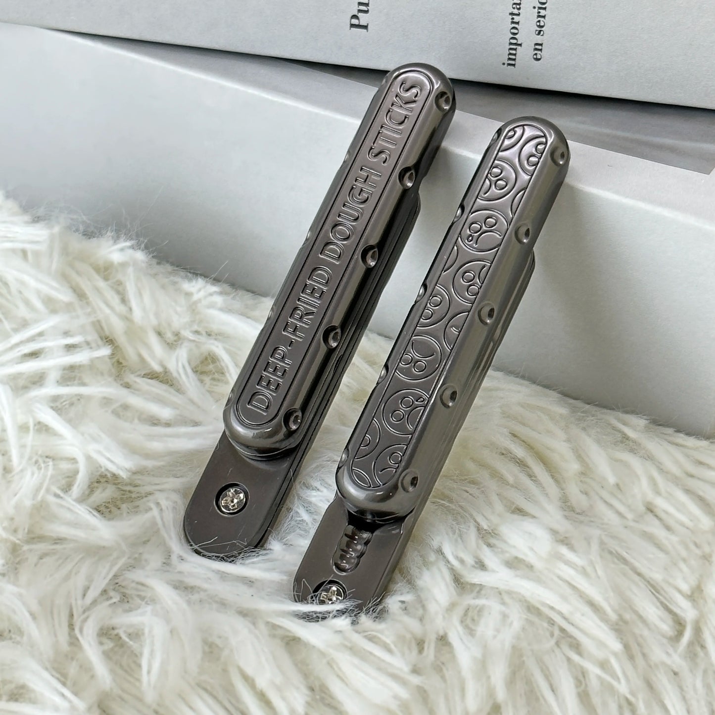 Fidget Slider Push Fried Stick PPB Desk Toy Adult Decompression Metal EDC  Metal ADHD Leisure Tactile CoinsGifts