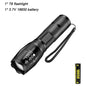 Aluminum Alloy Portable Torch Powerful LED Flashlight USB ReChargeable Outdoor Tactical Zoom Camping Waterproof Flash Light