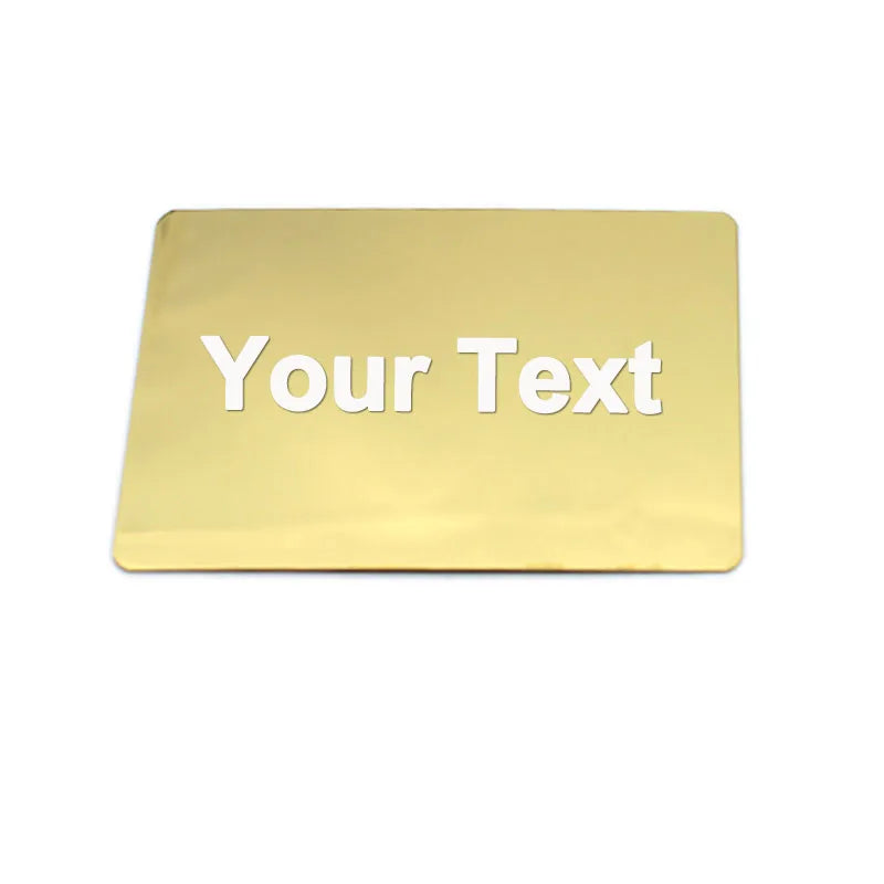 Customizable Brooches Pin Personalized Engraved Text Logo Business ID Plate Steel Metal Tag Address Plaque House Door Number
