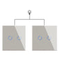 Bingoelec Grey Smart Light Switch and WiFi Wall Socket with Crystal Glass Panel Switches with Sockets Home Improvement
