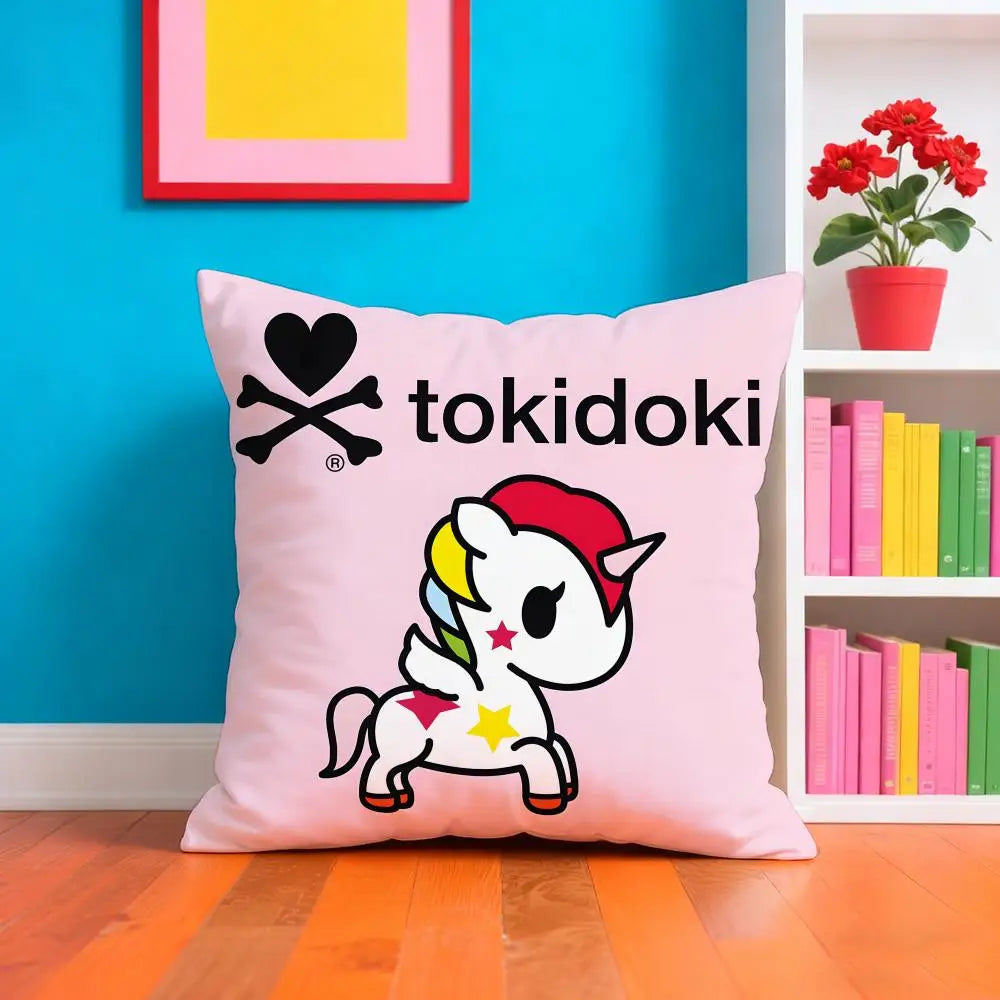 T-tokidoki Anime Pillow Case Pillow Case Plush Fabric Soft Double Sided Print Home Sofa High Quality Cushion