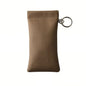 1pc PU Leather Sunglasses Pouch with Keyring Portable Soft Scratch-Resistant Eyeglass Case for Women Men Daily Office & Travel