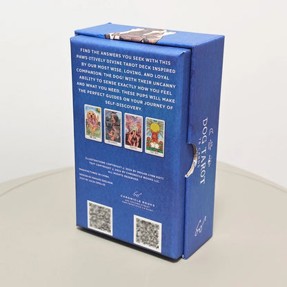 Dog Tarot Deck in Rigid Box, 78 Pcs Cards Inspired By Wise Companion Printed on 350GSM Double-embossed Cardstock - 12*7cm