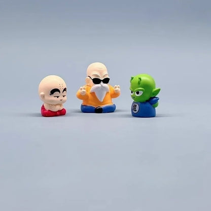 Dragon Ball Anime Figure Son Goku Master Roshi Piccolo Krillin Q Version Figure Model Toy Pvc Car Decoration Collection Gifts