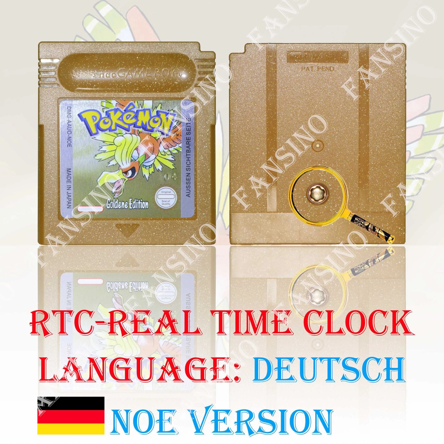 GB/GBC Real Time Clock Pokemon Crystal/Gold/Silver Version Video Game Cartridge with Battery USA/NOE/FRA/ESP/ITA Version