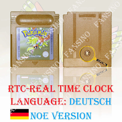 GB/GBC Real Time Clock Pokemon Crystal/Gold/Silver Version Video Game Cartridge with Battery USA/NOE/FRA/ESP/ITA Version