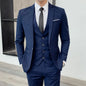 S-7XL Suit (Blazer+ Vest + Trousers) Men's Fashionable Gentleman Business Banquet Korean-style Formal Dress Casual Wedding Suit