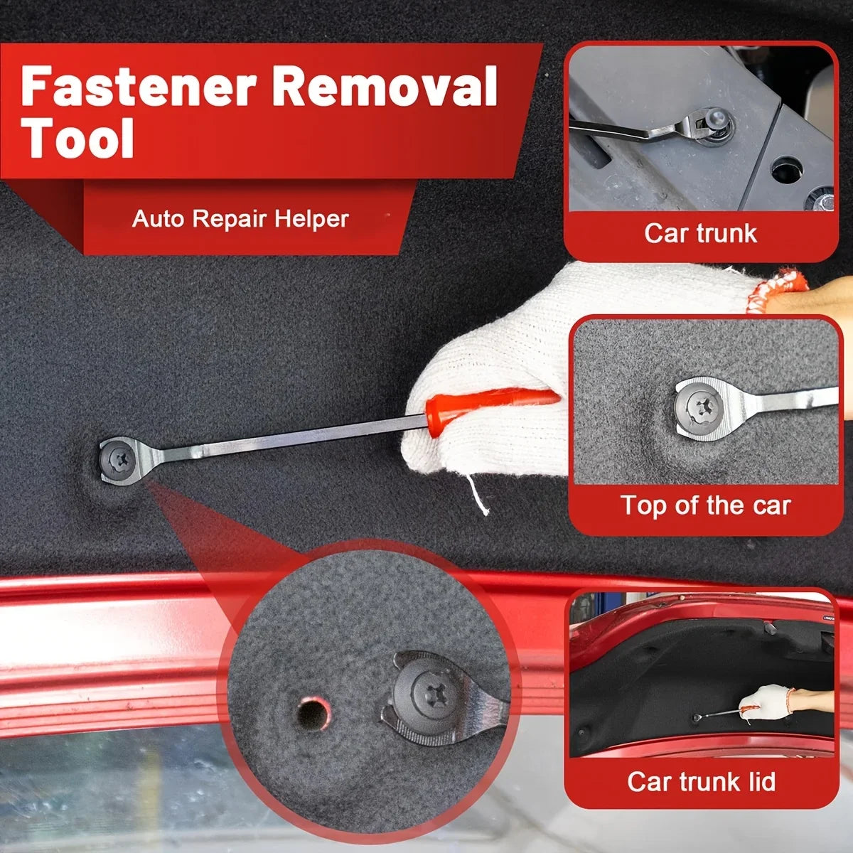 4Pcs Car Clip Pliers Set Fastener Removal Tool, Auto Trim Removal Tool Kit Pry Tool Set Car Door Panel Dashboard Repair Kit.