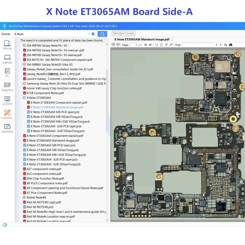 XinZhiZao  XZZ  1 Year Online Dongle Schematic Diagram Boardview Bitmap Drawing For iPhone Samsung ipad Macbook Repair Software