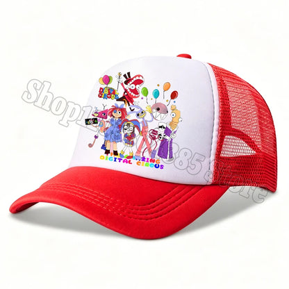 The Amazing Digital Circus Baseball Cap Kids Adult Outdoor Sports Sun Hat Summer Breathable Mesh Sunbonnet Kawaii Headgear Gift