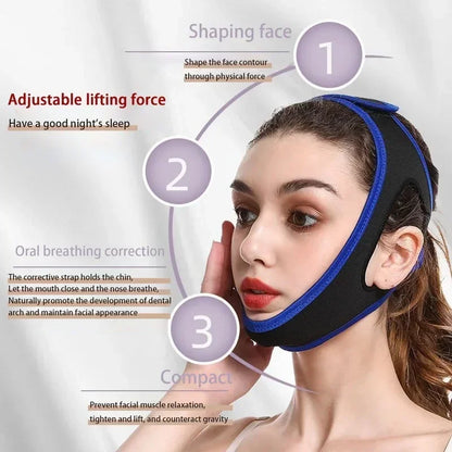 1-4pcs Triangular Chin Strap Anti Snoring Belt Mouth Guard Gifts for Women Men Better Breath Health Snore Stop Bandage Sleep Aid