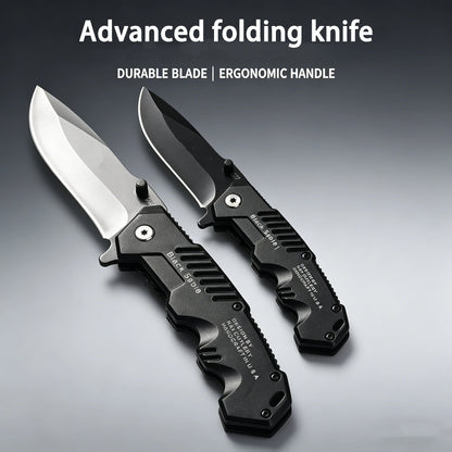 Stainless steel multi-functional folding knife, outdoor camping, wild exploration, survival, portable household fruit knife