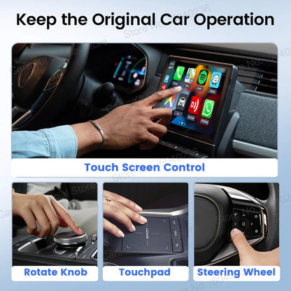 Baidu CarLife CarlinKit Wired To Wireless CarPlay Wireless Android Auto Adapter WiFi Bluetooth Auto Connection 2-In-1 Smart Box