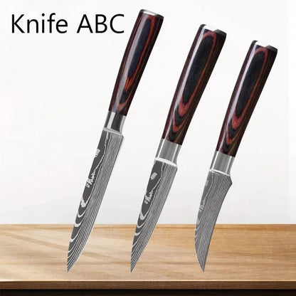 WXCOO Boning Knife Professional Kitchen Knives Stainless Steel Knife Paring Cooking Knives Fruit Peeling Meat Cleaver Knife