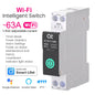 Tuya WiFi Circuit Breaker Smart 1P+N 63A  MCB Timer Power Energy kWh Voltage Current Meter Protector Voice Remote Control Switch