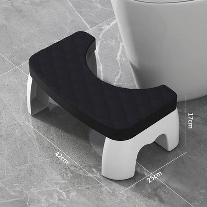 1 Pcs Anti-Slip Toilet Stool Thickened Bathroom Footstool Ergonomic Potty Step Helper Under Desk Footrest for Adults Kids