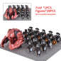 Giant Troll Monster 20Pcs Armored Orc Infantry Figures Medieval Army Building Bricks, Removable Shield Scene Collectible Toy﻿﻿