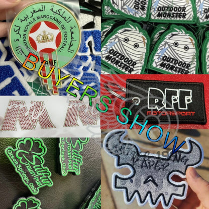 10PCS Custom Embroidery Patches Your Own Design Customized Logo Iron on Brand Name Woven Printed Patch Hook Loop DIY